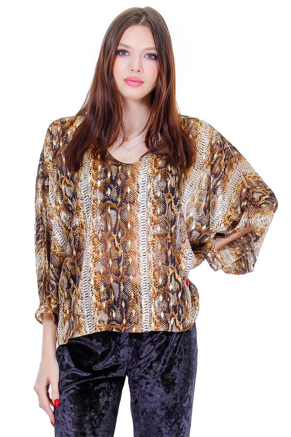 Bluza matase tigrata  Liza Panait Liza Panait Online Boutique